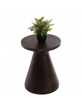 Intrahome ΤΡΑΠΕΖΙ ΣΑΛΟΝΙΟΥ ΣΤΡΟΓΓΥΛΟ FOSS ΜΑΣΙΦ MCASABLANCANGO ΣΚΟΥΡΟ ΚΑΦΕ Φ35x45Υεκ. intraho-1646433