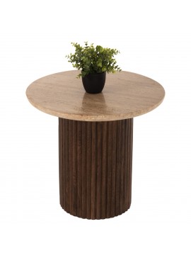 Intrahome ΤΡΑΠΕΖΙ ΣΑΛΟΝΙΟΥ ΣΤΡΟΓΓΥΛΟ GUPINGCASABLANCALTCASABLANCAIONS ΜΑΣΙΦ MCASABLANCANGO-ΤΡΑΒΕΡΤΙΝΑ Φ55x50Υεκ. intraho-1646443