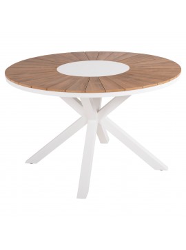 Intrahome ΤΡΑΠΕΖΙ ΣΤΡΟΓΓΥΛΟ ΕΞ.ΧΩΡΟΥ MORIL .02 ΑΛΟΥΜΙΝΙΟ ΛΕΥΚΟ-LILONGWEKUCASABLANCALCASABLANCA_LUMPURERLEY ΦΥΣΙΚΟ Φ120εκ. intraho-1632333