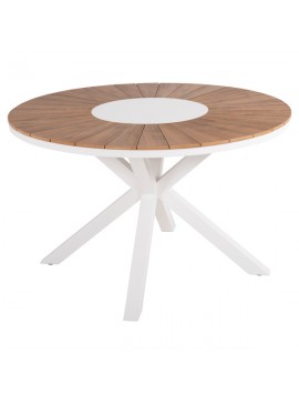 Intrahome ΤΡΑΠΕΖΙ ΣΤΡΟΓΓΥΛΟ ΕΞ.ΧΩΡΟΥ MORIL .02 ΑΛΟΥΜΙΝΙΟ ΛΕΥΚΟ-LILONGWEKUCASABLANCALCASABLANCA_LUMPURERLEY ΦΥΣΙΚΟ Φ150εκ. intraho-1632336