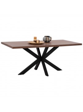 ΤΡΑΠΕΖΙ ΤΡΑΠΕΖΑΡΙΑΣ SARI HM9311.02 ΜΕ ΚΑΠΛΑΜΑ ΚΑΡΥΔΙΑΣ ΡΟΥΣΤΙΚ ΣΤΥΛ 180x90x75Yεκ.