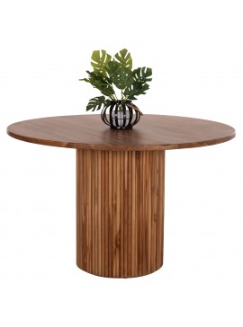 ΤΡΑΠΕΖΙ ΤΡΑΠΕΖΑΡΙΑΣ ΣΤΡΟΓΓΥΛΟ RODER HM9896 ΞΥΛΟ ΤΕΑΚ- 3εκ. πάχος επιφ.- Φ130x79,5Υεκ