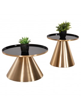 Intrahome ΤΡΑΠΕΖΙCASABLANCA ΣΑΛΟΝΙΟΥ 2ΤΜΧ LORLILONGWEKUCASABLANCALCASABLANCA_LUMPURERLEY ΜΕΤΑΛΛΟ ΣΕ ΜΑΥΡΟ&ΧΡΥΣΟ Φ50 & Φ40 εκ. intraho-1646674