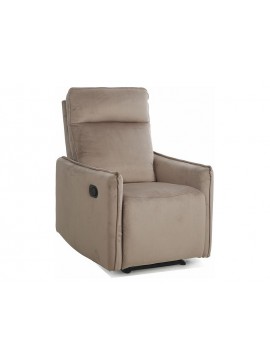 FOTEL ROZKŁADANY TRAVIS 1 VELVET CIEMNY BEŻ BLUVEL 40 DIOMMI-80-3393