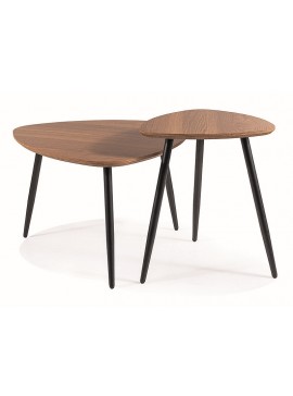 ŁAWA TWIN ORZECH/CZARNY (ZESTAW) DIOMMI-80-3406