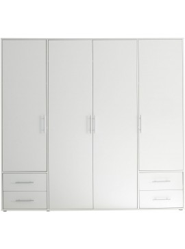 Lh-homefurniture Ντουλάπα Valencia Λευκή 206x194x58cm A_24116_VAL