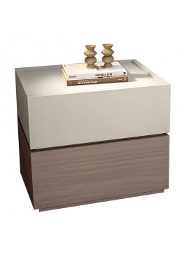 WOODWELL Ε7351,2VANITY Κομοδίνο, Αποχρώσεων Sonoma Oak & Cream, με Αποσπώμενα χρωματικά Μέρη 60x40x45cm Ε7351,2