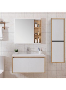 ΣΕΤ ΕΠΙΠΛΟΥ VERA 80cm PLYWOOD χρ.WHITE/SONOMA 9SVER080WHS