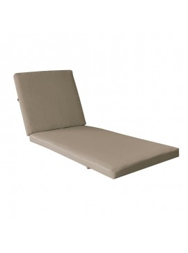 WOODWELL Ε225,Μ3VERANO Μαξιλάρι Ξαπλώστρας (A) Ύφασμα Cappuccino Water Repellent με Φερμουάρ - Velcro 208(76+132)x69/8cm Ε225,Μ3