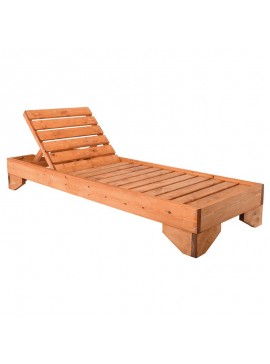 WOODWELL Ε225,1WVERANO Ξαπλώστρα (A) Καρυδί Pine (πεύκο) 77x214x28cm Ε225,1W