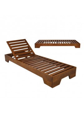WOODWELL Ε225,11VERANO Ξαπλώστρα (A) Καρυδί Οξιά 74x213x22cm Ε225,11