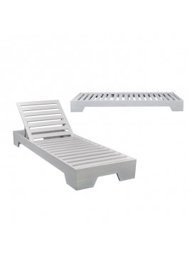 WOODWELL Ε225,22VERANO Ξαπλώστρα (A) Οξιά Άσπρο 74x213x22cm Ε225,22