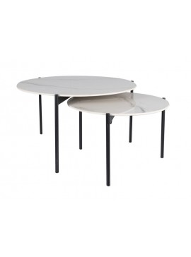 ŁAWA VETRO BIAŁY/CZARNY FI80 FI60 (ZESTAW) DIOMMI-80-3861