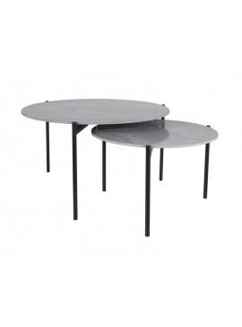 ŁAWA VETRO SZARY/CZARNY FI80 FI60  (ZESTAW) DIOMMI-80-3827