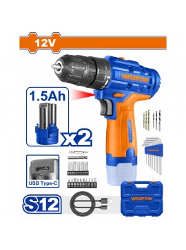 WADFOW ΔΡΑΠΑΝΟΚΑΤΣΑΒΙΔΟ ΜΠΑΤ. Li-ion 12V / 1.5Ah / 20Nm / 2 ΜΠΑΤ. Type C (WCDS525)