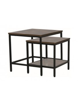 ŁAWA WENDY B BRĄZ RUSTYKALNY/CZARNY (ZESTAW) DIOMMI-80-3141
