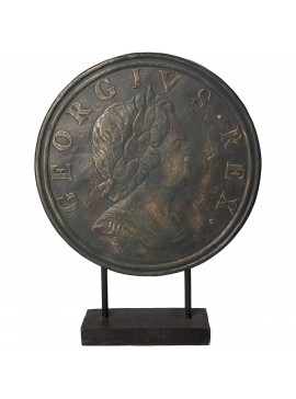 Διακοσμητικό ArteLibre Ρωμαϊκό Νόμισμα Καφέ Polyresin 28x7x36cm Arte-05151508