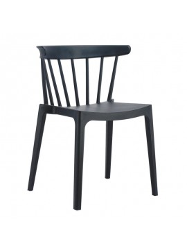 WOODWELL WEST Καρέκλα Κήπου - Βεράντας PP-UV Μαύρο 53x53x75cm Ε372,2