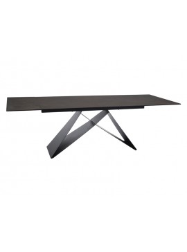 STÓŁ WESTIN CERAMIC BRĄZ OSSIDO BRUNO / CZARNY MAT (160-240)X90 DIOMMI-80-3844