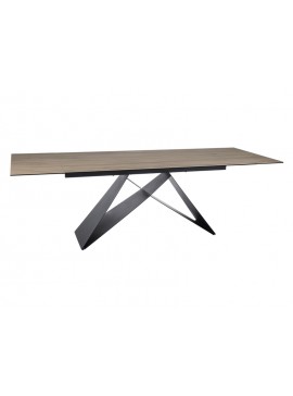 STÓŁ WESTIN CERAMIC JASNY BRĄZ SABBIA / CZARNY MAT (160-240)X90 DIOMMI-80-3881