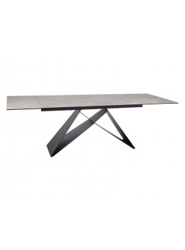 STÓŁ WESTIN CERAMIC KREM DIAMOND CREAM / CZARNY MAT (160-240)X90 DIOMMI-80-3860