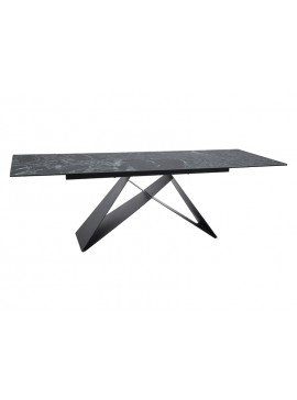 STÓŁ WESTIN CERAMIC MORSKI VERDE ALPI / CZARNY MAT (160-240)X90 DIOMMI-80-3798