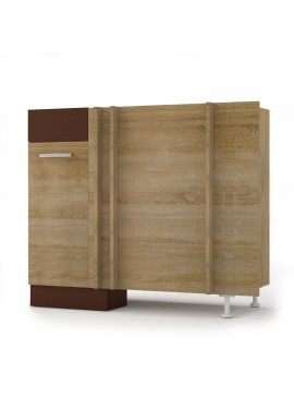 Alina Κάτω Ντουλάπι Γωνίας 100x44.5x85εκ Sonoma-Mocca SO-ADU100