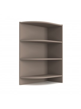 Charlotte Γωνιακό κάτω ντουλάπι με ράφια 56.5x28.5x82cm Μόκα SO-CD30K3M