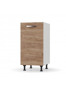 CHARLOTΤE Κάτω Ντουλάπι 40x46.5x82εκ με μεταλλικά χερούλια Χρυσό Δρυς SO-CD40G