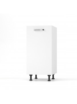 CHARLOTΤE Κάτω Ντουλάπι 40x46.5x82cm με μεταλλικά χερούλια Λευκό SO-CD40W