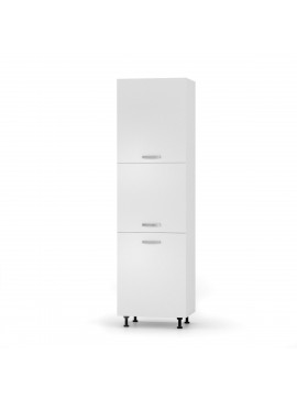 CHARLOTΤE Στήλη Kουζίνας 60x56x213.4εκ με μεταλλικά χερούλια Λευκό SO-CD60RVW