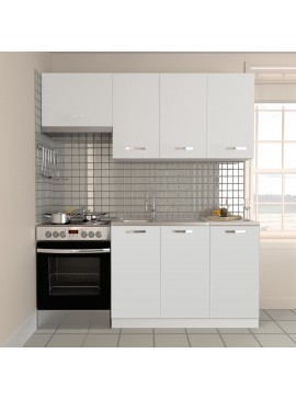 Κουζίνα Charlotte Σετ 3 Λευκή με μεταλλικά χερούλια SO-CSET3W