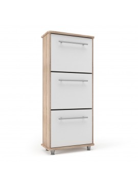 Παπουτσοθήκη Niag 5803D 58x26.5x132εκ Σονόμα-Λευκή SO-NI5803DWH