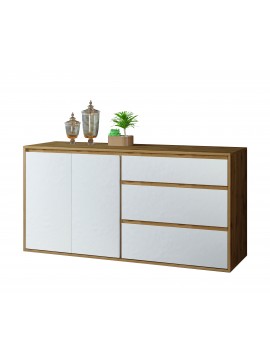 Μπουφές NITRO SOFT Λευκό με Βελανιδιά 160x40x80cm SO-NITRO2D3DRW