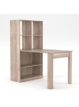 Γραφείο-Τραπέζι Πολυχρηστικό  Sonoma Με Ράφια 80x133x150εκ TO-120