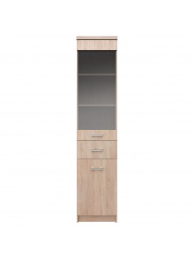 Βιτρίνα Μονόφυλλη Top Mix 1D1W1S 40x33x183εκ Σονόμα με συρτάρι TO-1D1W1S