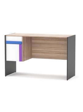 Γραφείο Alex Γραφίτης-Λευκό-Σονόμα 124x60x76εκ TO-ALEXDESK60