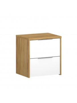 Κομοδίνο Avanti Χρυσός Δρυς-Λευκό 49.8x39.7x53.7cm TO-AVANTIBEDSIDE