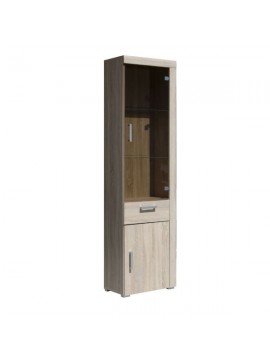 Βιτρίνα Μονόφυλλη Damis 50.5x35x203εκ Σονόμα MDF Διακόσμηση TO-DAM1D1W1S