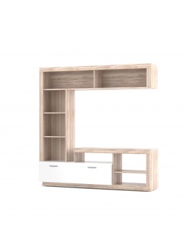 Σύνθεση Τηλεόρασης Floks 169.5x40.5x170.5εκ Sonoma-Λευκό TO-FLOKSWH