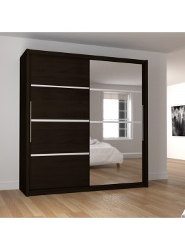 Ντουλάπα Δίφυλλη Ilona Σοκολά 180x61x216εκ MDF TO-ILO180W