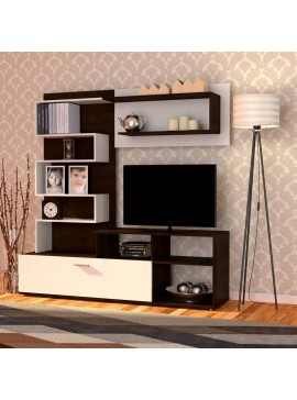 Σύνθεση Τηλεόρασης Jasmin 170x41.5x170εκ Wenge(Σοκολά)-Λευκό TO-JASMIN