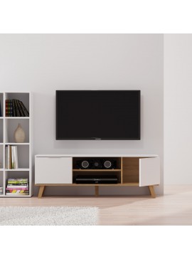 Έπιπλο TV Neptune Λευκό-Σονόμα 138x40x49cm TO-NEPTUNE2DTV