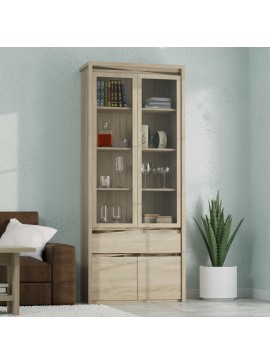 Βιτρίνα Norton Δίφυλλη 88x40x210εκ Σονόμα Δύο πόρτες TO-NORT2D2W1S
