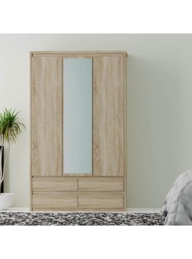 Ντουλάπα Τρίφυλλη Norton Sonoma  127x60x210εκ TO-NORT3D4S