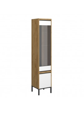 Βιτρίνα Palmor Χρυσό Δρυς-Λευκό 40x40x200cm TO-PALMOR1D1W