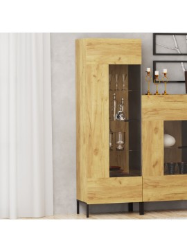 Βιτρίνα Santes Χρυσό Δρυς 64.2x42x197.5cm TO-SANTES1WHIGH