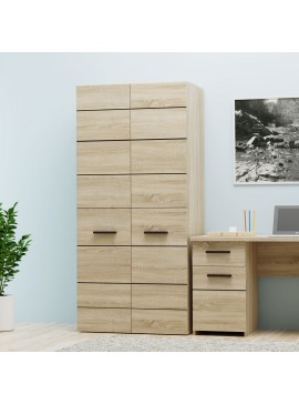 Ντουλάπα Δίφυλλη Solo Sonoma-Wenge 91x58x197cm TO-SOLO2D