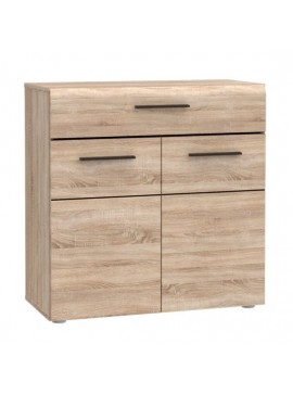 Μπουφές Solo 80x41x82cm Sonoma με Wenge και MDF Καμπυλωτό τελείωμα στις πόρτες TO-SOLO2D1S