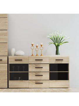 Μπουφές Solo 150x41x82cm Sonoma με Wenge και MDF Καμπυλωτό τελείωμα στις πόρτες TO-SOLO2W4S